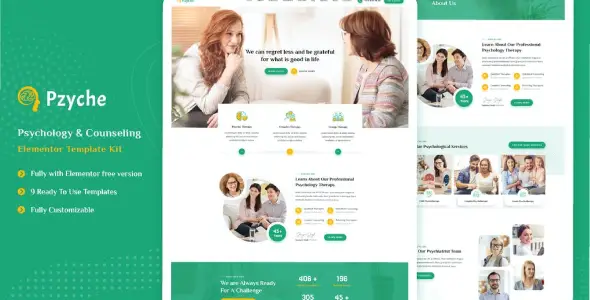 Pzyche – Psychology & Counseling Elementor Template Kit